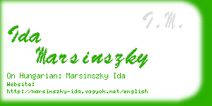 ida marsinszky business card